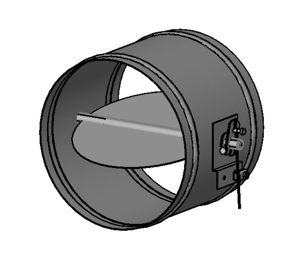 Round Single Blade Damper