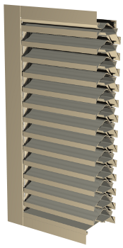 5" Deep Blast Rated Wind Driven Rain Louver