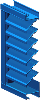 2" Deep Fixed J/K Blade Louver