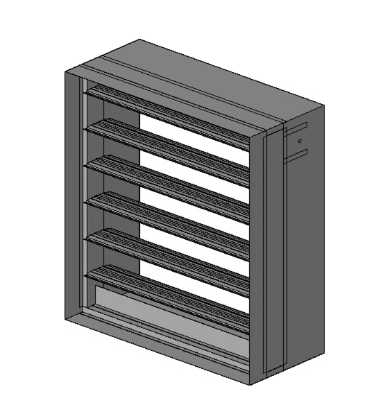 Multi-Blade Fire Damper - 1-1/2 & 3 Hour - Static - AIrfoil Blade - Optional Sleeve - Out of Wall or Round Option