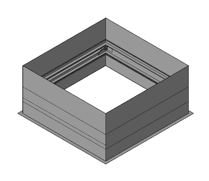 Curtain Fire Damper - 1-1/2 & 3 Hour - Horizontal Static - Sleeved - Behind Grille