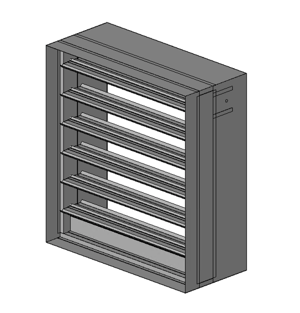 Multi-Blade Fire Damper - 1-1/2 & 3 Hour - Dynamic - 3V Blade - Optional Sleeve - Out of Wall or Round Option