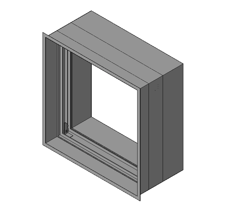 Curtain Fire Damper - 1-1/2 & 3 Hour - Vertical Dynamic - Sleeved - Behind Grille