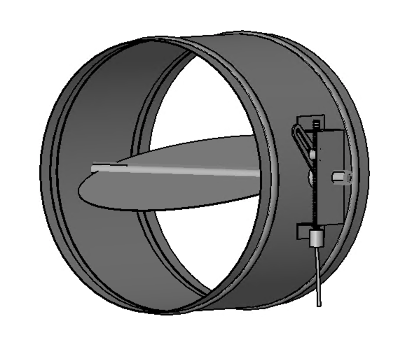 Round Single Blade Damper