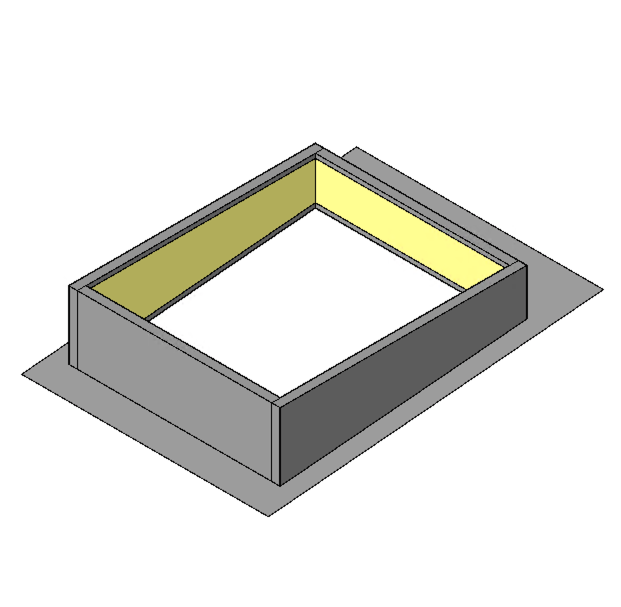 One Piece Curb with Loose Rib Closures (downhill side) - Use with R & SSR Panels