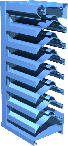 5" Deep Wind-Driven Rain, Sight-Proof Louver